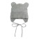 A cap on ties with ears Children's Amarobaby Pure Love Bear, with a lining, size 46-48 cm, color gray color