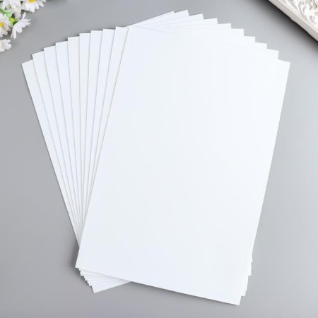 Foamiran 1 mm, 20x30 cm (set 10 sheets) BK036 white-2
