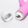 Vibrator with a clitoral stimulant, 19x3.5 cm, pink