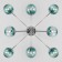 ASCOT chandelier, 8x60W E27, chromium color