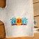 Mitten for a bath with embroidery "February 23", the first variety