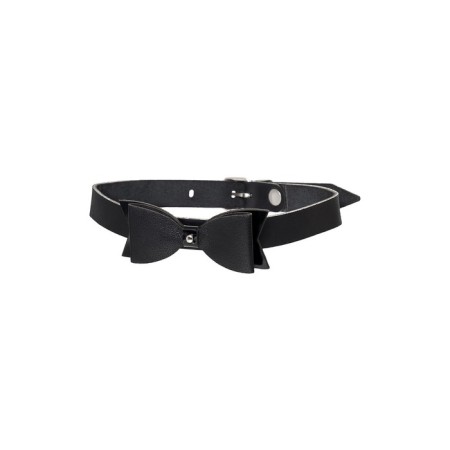 Chocker with a butterfly Pecado BDSM, genuine leather, black color-3