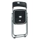 Folding chair on a metal frame, black color