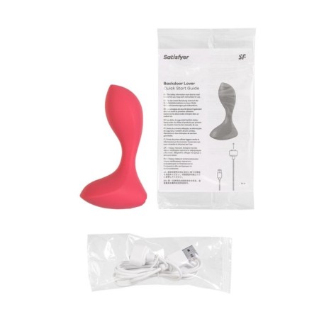 Anal sleeve with vibration Satiffyer backdoor lover, d = 33 mm, red-7