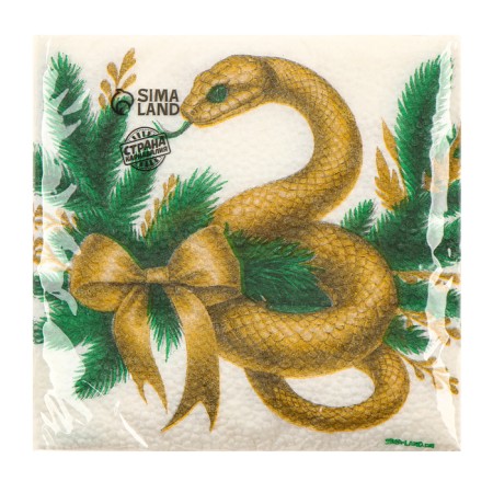 New Year's wipes “Happy New Year”, single -layer, 24x24 cm, 20 pcs.-1