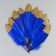 A set of goose feathers is 15-20 cm, 10 pcs, blue with a golden crumb