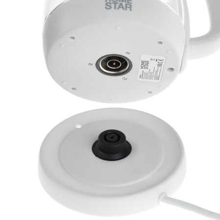 Electric kettle Homestar HS-1012, glass, 1.7 l, 2200 watts, white-6