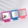 Desktop mirror - suspended, with a frame for a photo, a mirror surface is 11 × 9 cm, color mix