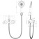 Lemark Minima LM3814C bathtub mixer, single -legged, excess length 105 mm, watering can, chrome
