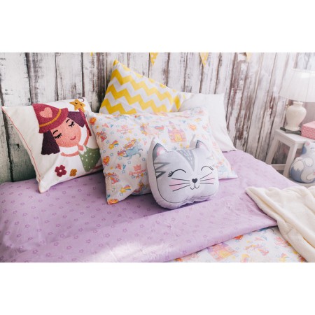 Pillow decorative baby I am KISA, 35x32 cm, velor, 250g/m2-9