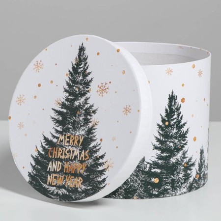 A set of gift boxes 5 in 1 “white gold”, 13 x 14–19.5 x 22 cm, New Year-7