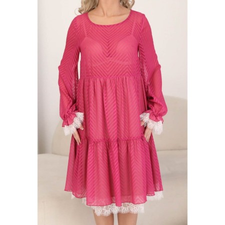 Women's dress, size 54, fuchsia color-9