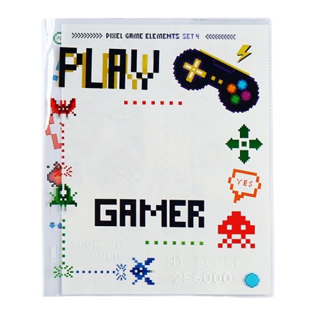 Set of covers PVC 213 x 355 mm, 140 μm, 3 pieces, Level Up Game, for a diary and notebooks-2