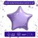 Set of foil balls 19 "Stars", lilac, 25 pcs.