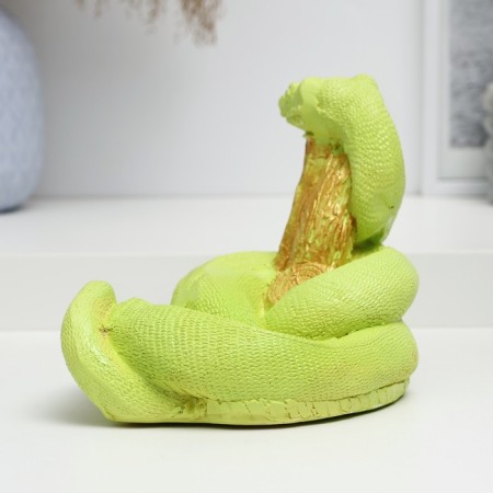 Figure "Snake on the branch" Saladovaya, 16x20cm-3