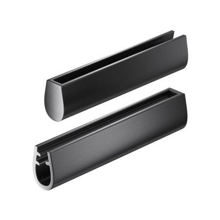 Components for textile suspension system Technical Tra130Bec-B, 3.4x0.8x1 cm, black color
