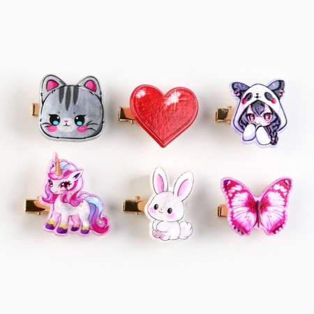 Walking hair clip "Mix"-1