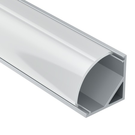 Aluminum profile of the Led Strip Alm008S-2M, 200x1.6x1.6 cm, silver color