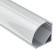 Aluminum profile of the Led Strip Alm008S-2M, 200x1.6x1.6 cm, silver color