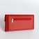 Women's wallet on the button, red color