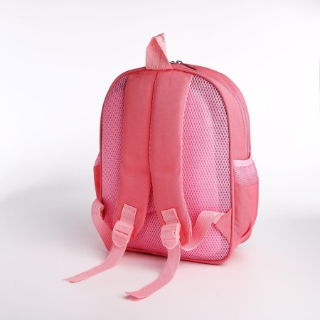 Baby backpack on lightning, 3 outer pockets, pink color-5