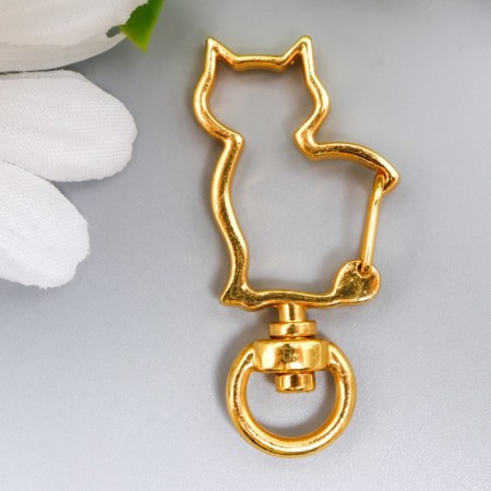 Carabine Metal "cat" gold 4.1x1.9 cm-1