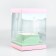 Box for flowers with a vase and PVC Windows Folding "Tenderness", 16 x 23 x 16 cm