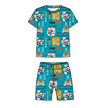 Pajama for the boy PlayTode: T -shirt and shorts, height 80 cm-7