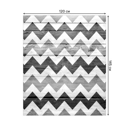 Tables on the table "Zigzag from the past", rectangular, Saten, size 120x145 cm-1