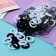 Hair elastic band "Mahrushka" (set of 100 pcs) 2.5 cm, black and white