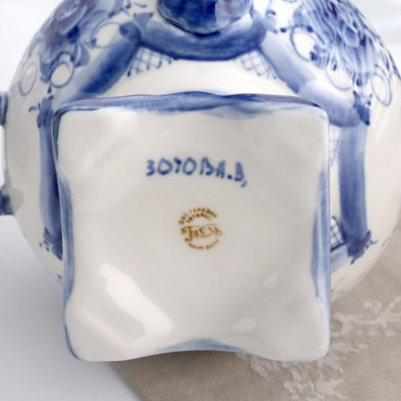 Souvenir "Samovar", large, 27 x 20 cm, gzhel-7