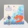 Pin-Galism-Summarian “Fulfillment of desires”, dolphins, 2.2cm, white-blue color in silver