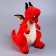 Soft toy "Dragon", with black wings, 45 cm, red color