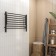 Terminus heated towel rail "Horizon" P8, 800x600 mm, Black Muars