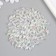 Beads for creativity Plastic "Rhombus Crystal Holography White" set 20 grams 0.6x0.6x1.2 cm