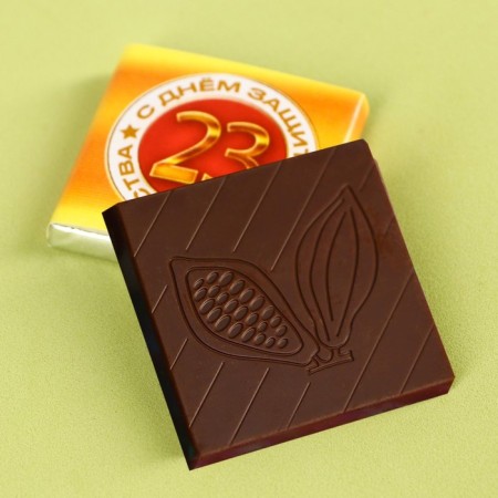 Milk chocolate in the postcard "Real Hero", 5 g.-1