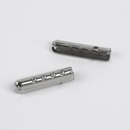 Tip for the cord, d = 3.7 × 21 mm, silver color-1