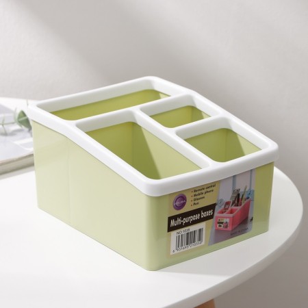 Homemade little things stand, 4 sections, 18 × 14.5 × 9.5 cm, color mix-6