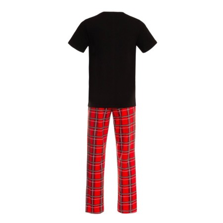 Pajama New Year's male KAFTAN "New Year", red/black color, size 48-13