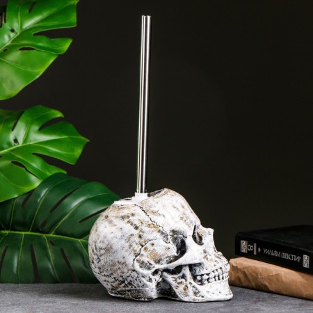 Skull stand "Skull" 16x15x22cm (Yershik n/steel)-1