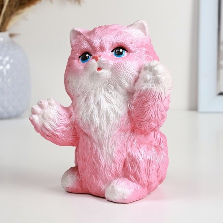 Pig a piggy bank "joyful cat" pink, 20cm-3