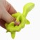 Silicone teether for teeth with a rattle of "turtle", green color, crumb I