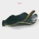 Fruit dish "leaf", 35.5 × 20 × 5 cm, gold color with green