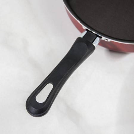 Stein "Expert", 1.7 l, d = 20 cm, plastic handle, glass cover, anti -stick coating, burgundy color-3