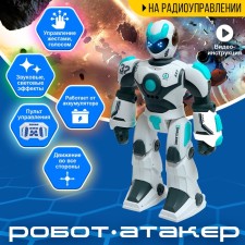 Attic robot, radio control, voice control, light, sound, with a battery