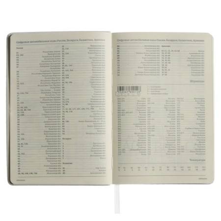 Diary of Leduced A5, 160 sheets MEGAPOLIS VELVET, solid cover, artificial leather, lies, on an elastic band, tinted block 70 g/m2, white-8