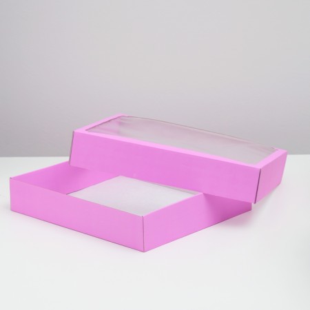 Box the team, cover is, with a window, lilac, 38 x 33 x 7 cm-2
