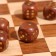 Board game 4V1 (chess + domino + checkers + cubes), board 35x35 cm, tree shisham