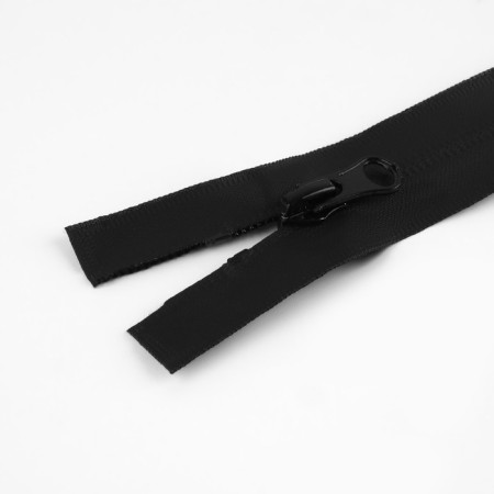 Lightning "Spiral", No. 7, detachable, waterproof, automatic lock, 60 cm, black color-1