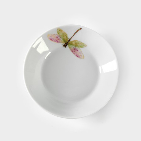 Porcelain saucer "Dragonfly", 165 ml, d = 14 cm